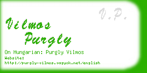 vilmos purgly business card